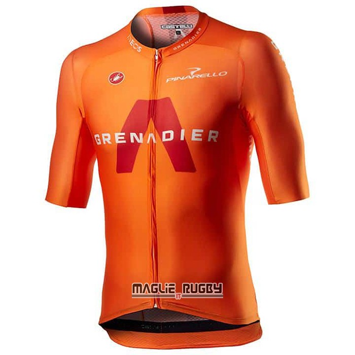 Maglia Ineos Grenadiers Manica Corta 2021 Arancione